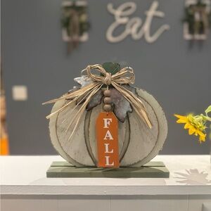 Decorative Pumpkin with Fall Tag